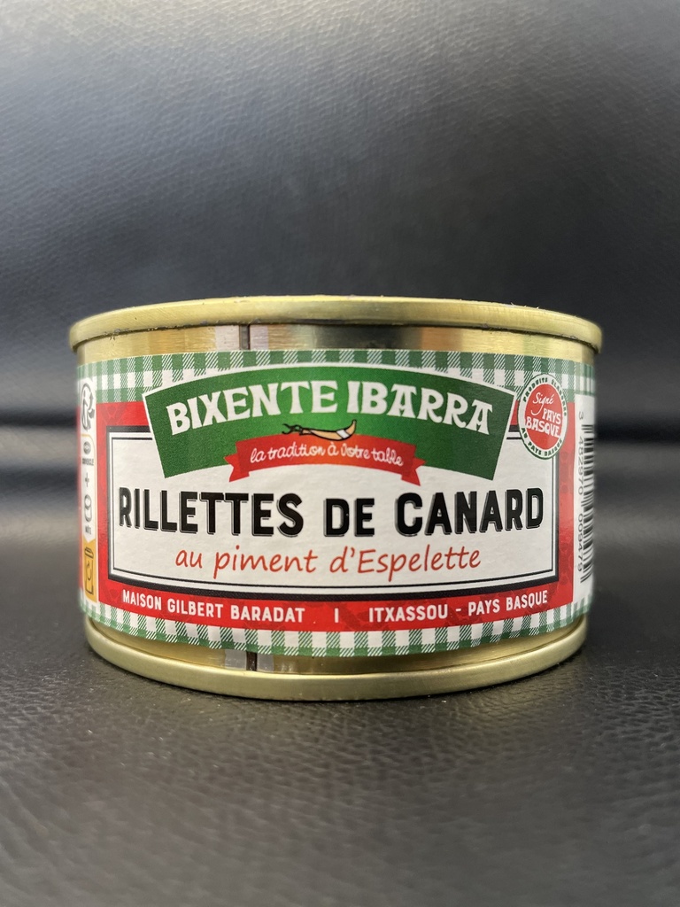 Rillette de canard au piment d'Espelette 130g
