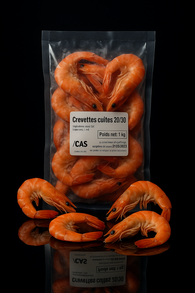 Crevette cuite CGL Calibre 20/30 KG