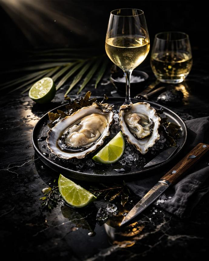 Accords huîtres et vin blanc.