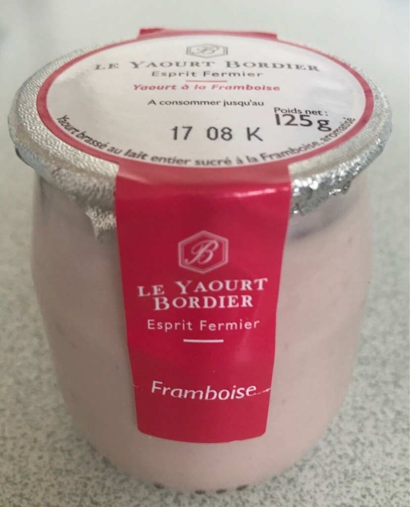 BORDIER Yaourt Framboise125g