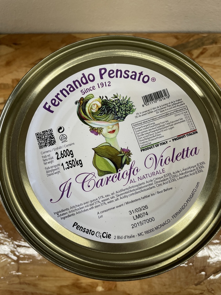 Artichaut entier Violet Bte 2.6Kg