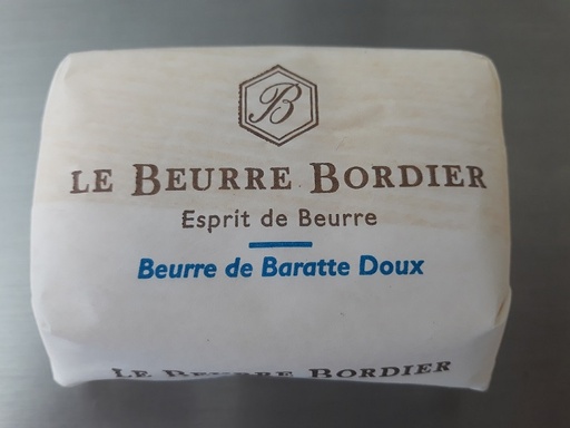 BORDIER Beurre doux Plaque 125g