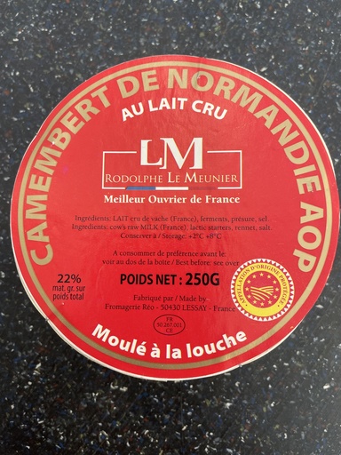 Camembert Lait Cru 250g