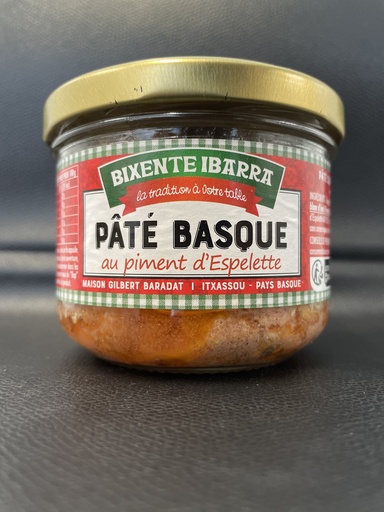 Pâté Basque BIXENTE Piment Espelette 180g